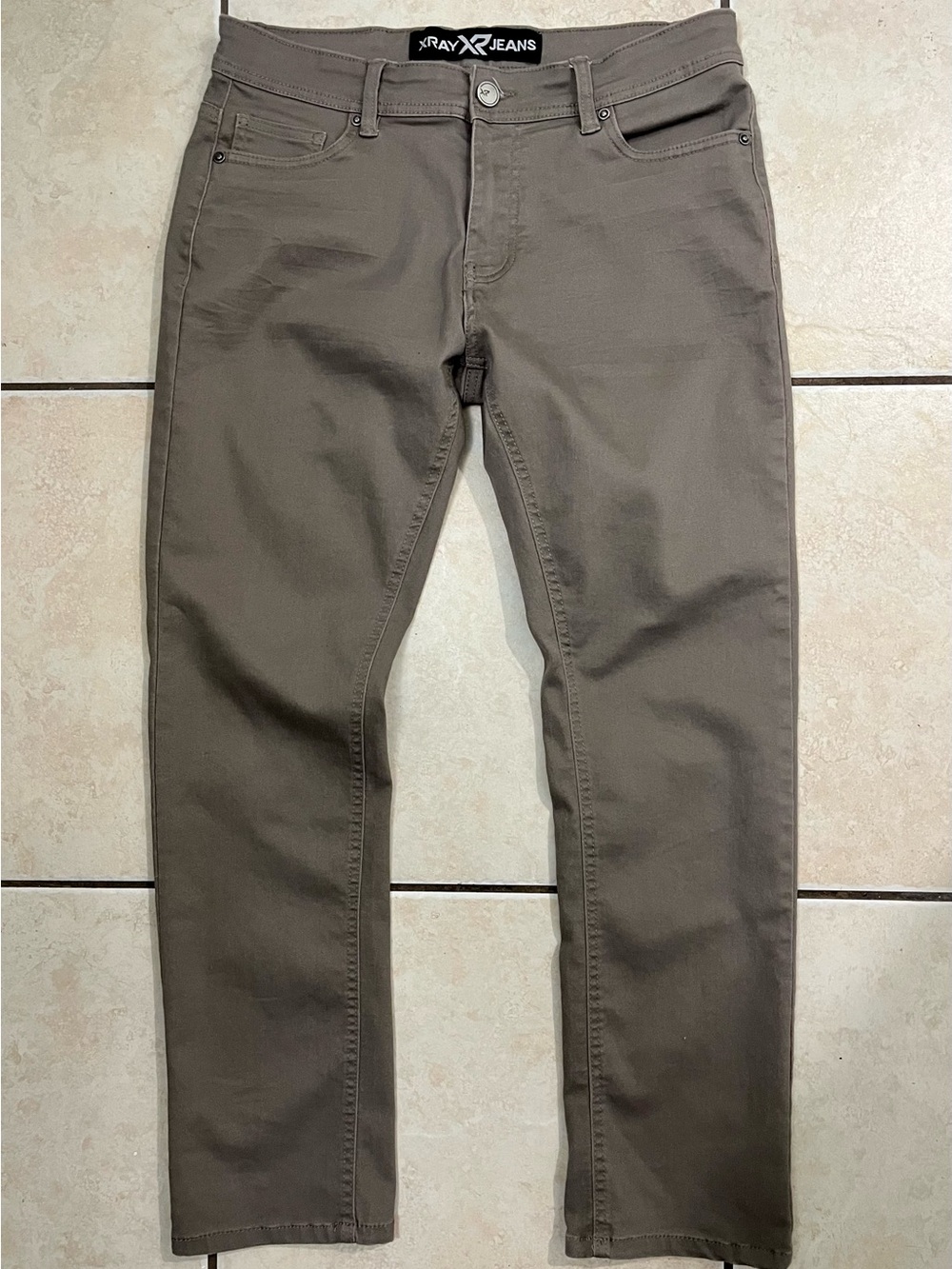 X-Ray Men's Slim Fit Taupe Brown Jeans